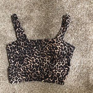 Cheetah print crop top